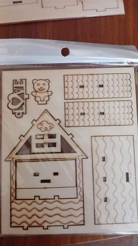 DIY Wooden House Kits for Children  Set of 4 (Puzzle Style)