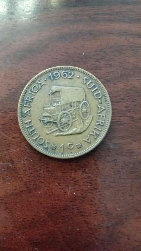 1962 South Africa 1 Cent coin  Circulated