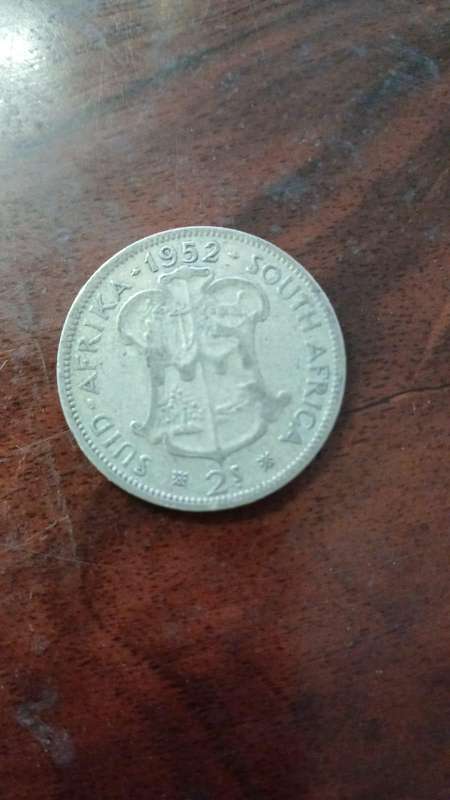 Union 2 Shilling Coin from South Africa 1952