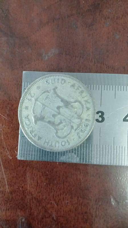 Union 2 Shilling Coin from South Africa 1952