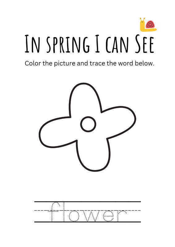 Spring time colouring book