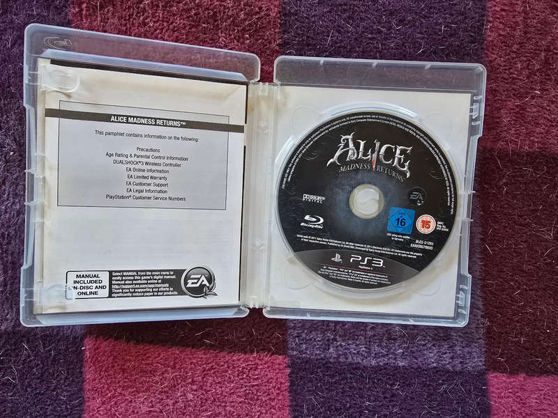 PS3, Alice Madness Returns, CIB, Disc in good condition