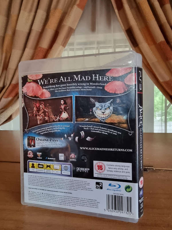 PS3, Alice Madness Returns, CIB, Disc in good condition