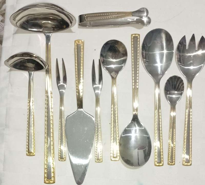 Vintage Solingen 18/10, 24 CT Gold Plated Cutlery Set in Briefcase