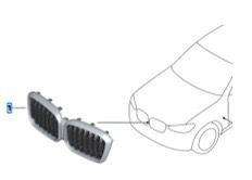 New Chrome grille for BMW X3 2022-2024 - (51-13-9-881-906)