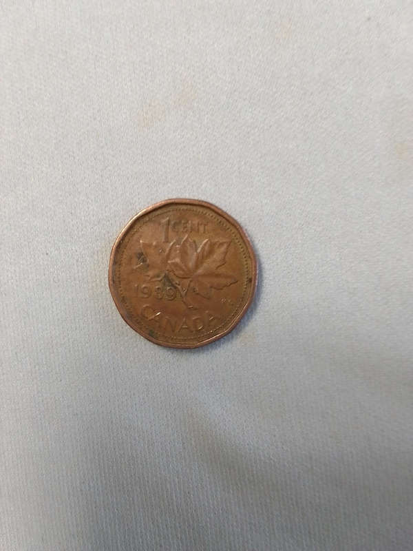 Canadian 1989 one cent