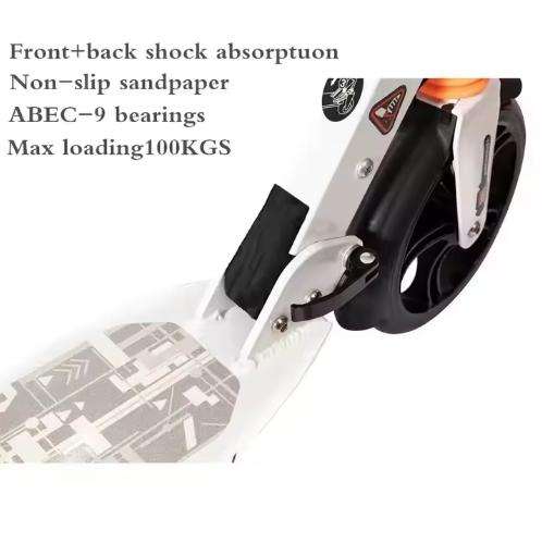 Adult Kick Scooter with Disc Handbrake, Foldable Adjustable Urban Scooter with Dual Suspension