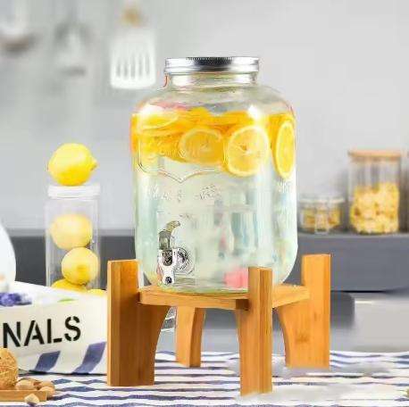 Glass Drinks Dispenser with Tap 5L