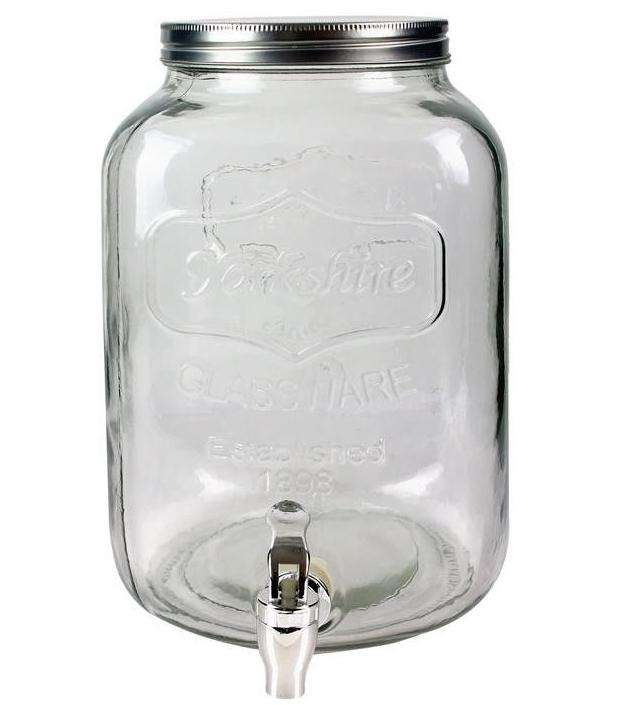 Glass Drinks Dispenser with Tap 5L