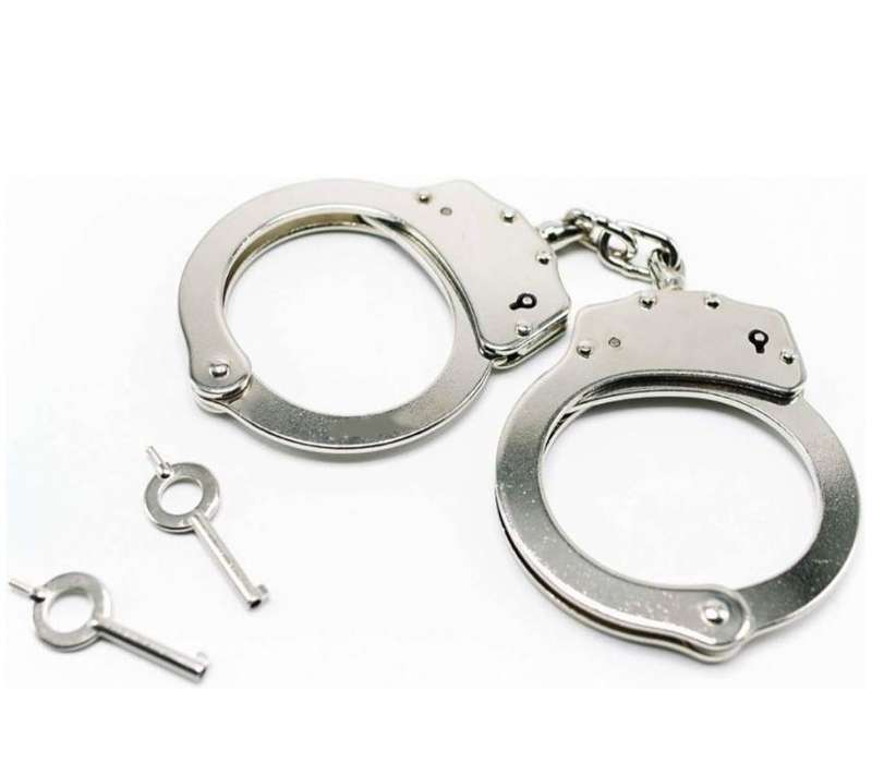 Security Department Metal Carbon Steel Handcuffs Double Locking System Handcuff Stainless