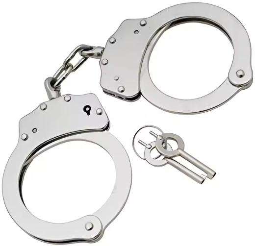 Security Department Metal Carbon Steel Handcuffs Double Locking System Handcuff Stainless