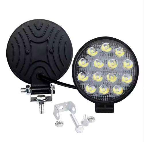 42W Round LED Work Spotlight Light Bar