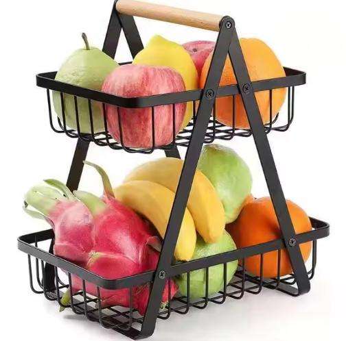 2-Tier Home Storage Rack Suitable For Fruits,Vegetables,Snacks For Home