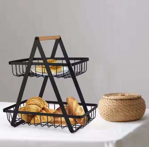 2-Tier Home Storage Rack Suitable For Fruits,Vegetables,Snacks For Home