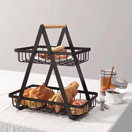 2-Tier Home Storage Rack Suitable For Fruits,Vegetables,Snacks For Home