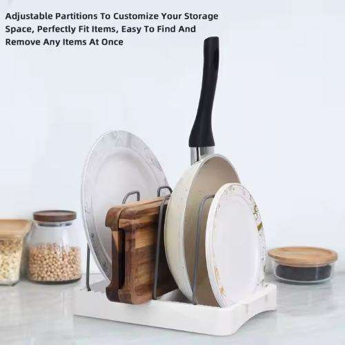 Kitchen Multifunctional Detachable Pot Cover Bowl Rack Cutlery Storage Rack