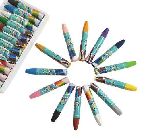 24 Color Dazzling Painting Pen Set Washable Children's Crayon Oil Painting Stick