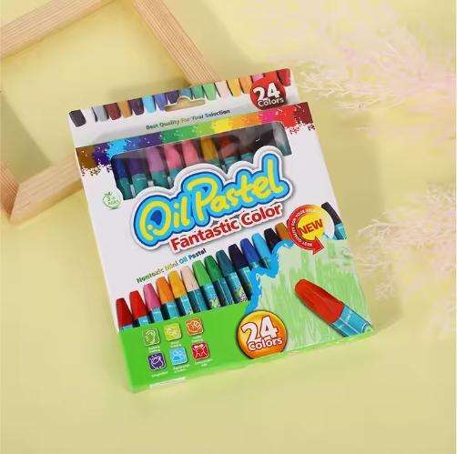 24 Color Dazzling Painting Pen Set Washable Children's Crayon Oil Painting Stick