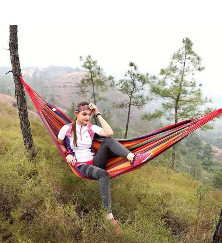 Comfortable Cotton Folding Hanging Hammock