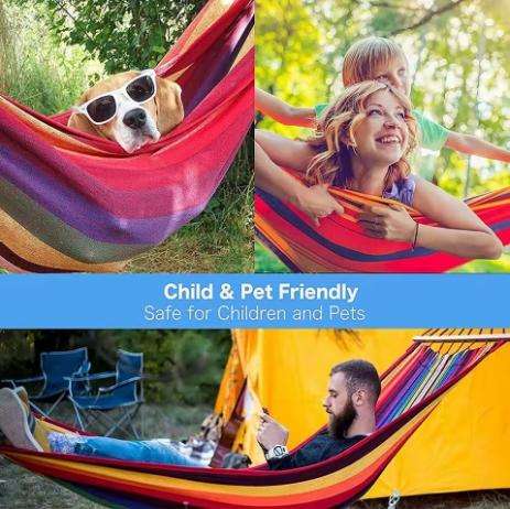 Comfortable Cotton Folding Hanging Hammock