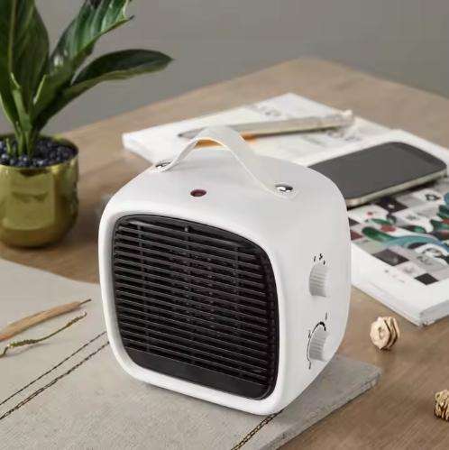 Fashionable PVC Leather Handle PTC Fan Heater with Cool/Warm/Hot Wind Option Electric Heaters