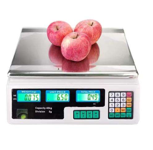 Electronic Commercial Use Computing Scale 40 kg Digital Scale For Supermarket