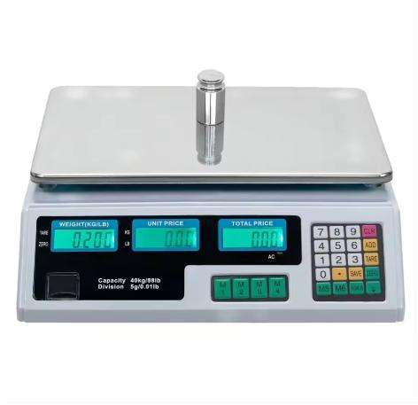 Electronic Commercial Use Computing Scale 40 kg Digital Scale For Supermarket