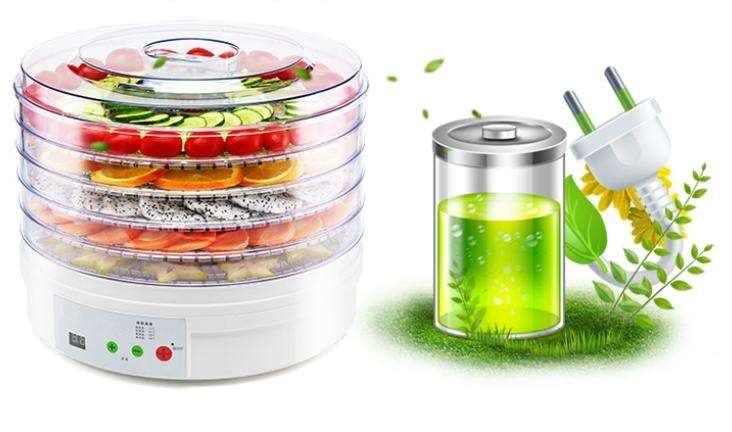 Electric 5 Trays Fruit Dehydrator Machine Adjustable Food Dehydrator