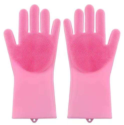 Multi-use Silicone Scrubbing Gloves Washing Glove for Dish Washing