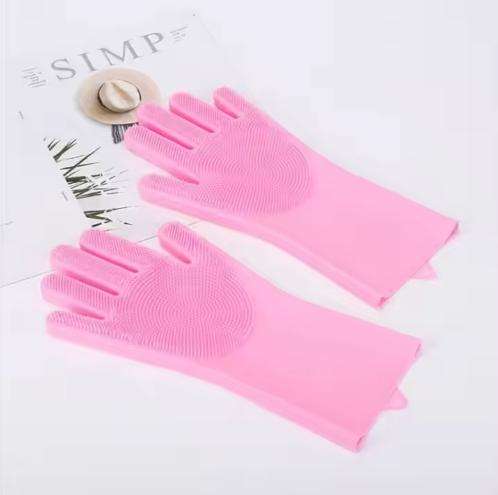 Multi-use Silicone Scrubbing Gloves Washing Glove for Dish Washing