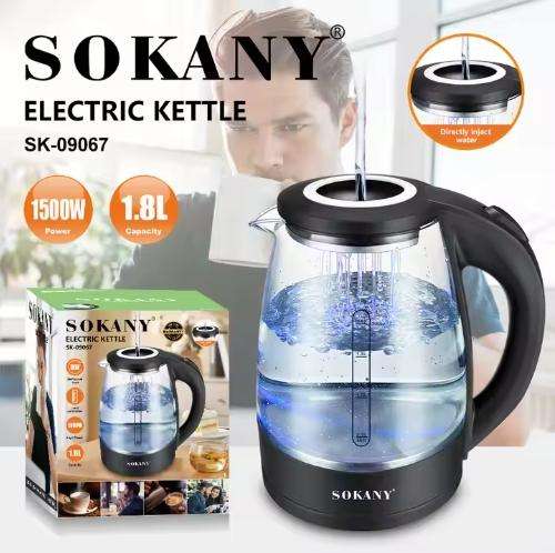 2025 New Household Electric Kettle Glass 1500W Water Kettle Portable Easy Clean Auto Shut