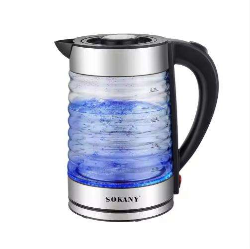 Glass electric kettle with a transparent body 2.2L