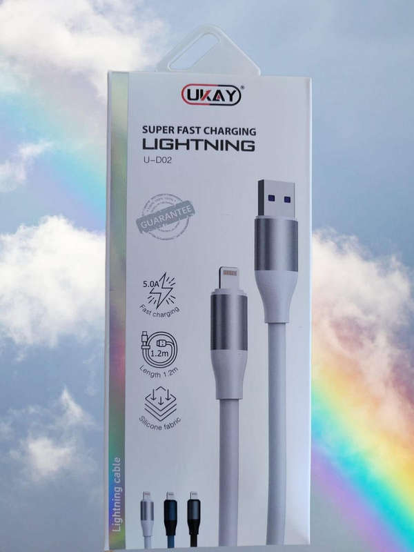 UKAY Premium Built 5.0Amp Super Fast USB Charging and Data Cable 1.2m long - USB to Lightning iPhone