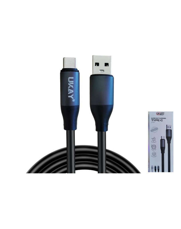 UKAY Premium Built 5.0Amp Super Fast USB Charging and Data Cable 1.2m long - USB to Type C Black
