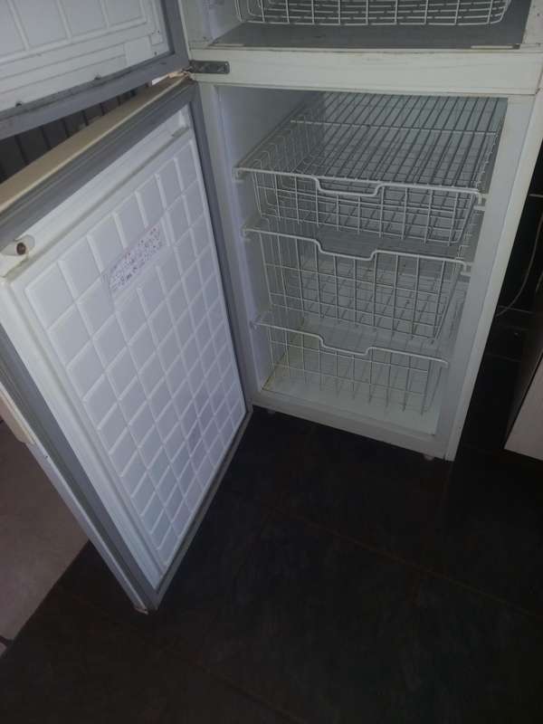upright double door freezer, 330L, in great working condition. to be collected