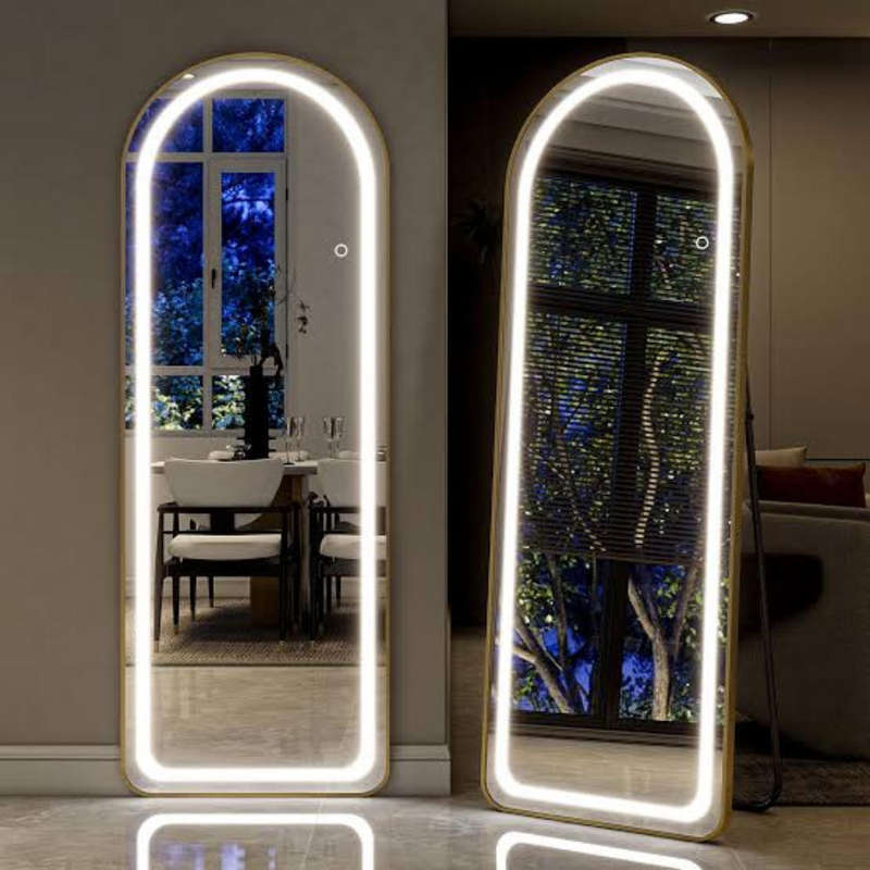 Arched LED mirror