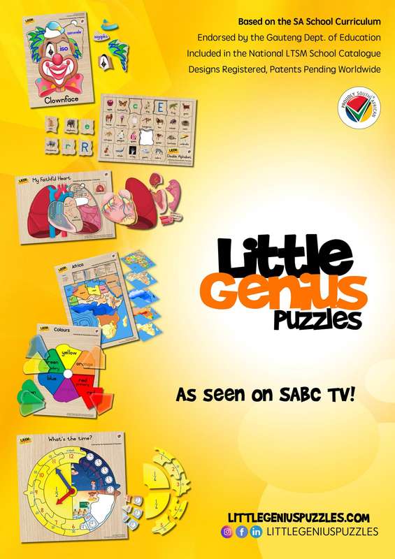 Little Genius Clownface puzzle with Englsh labels