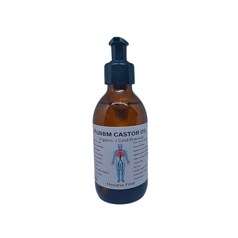 200ml Castor Oil (Organic,Cold Pressed & Hexane Free)