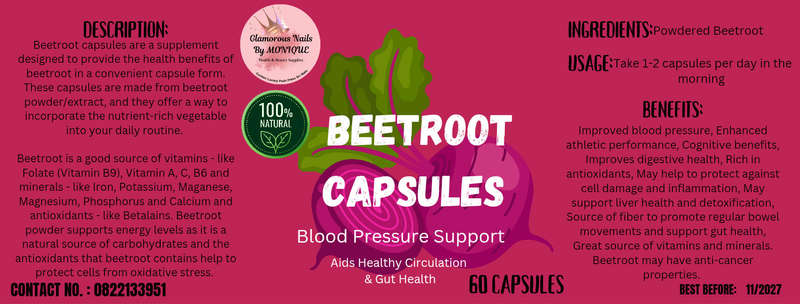 Beetroot Supplements (60 Capsules)