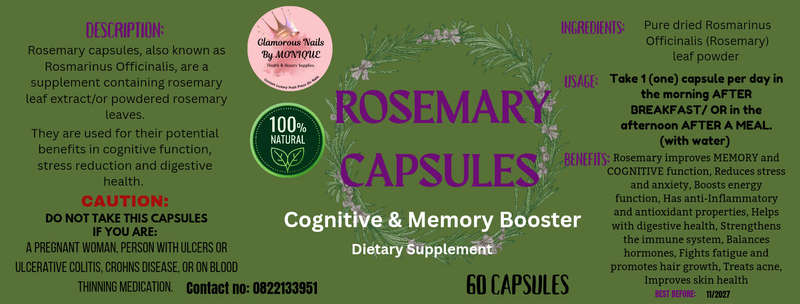 Rosemary Supplements (60 Supplements)