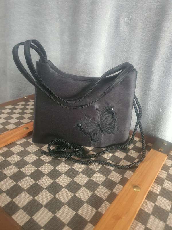 Small black evening bag