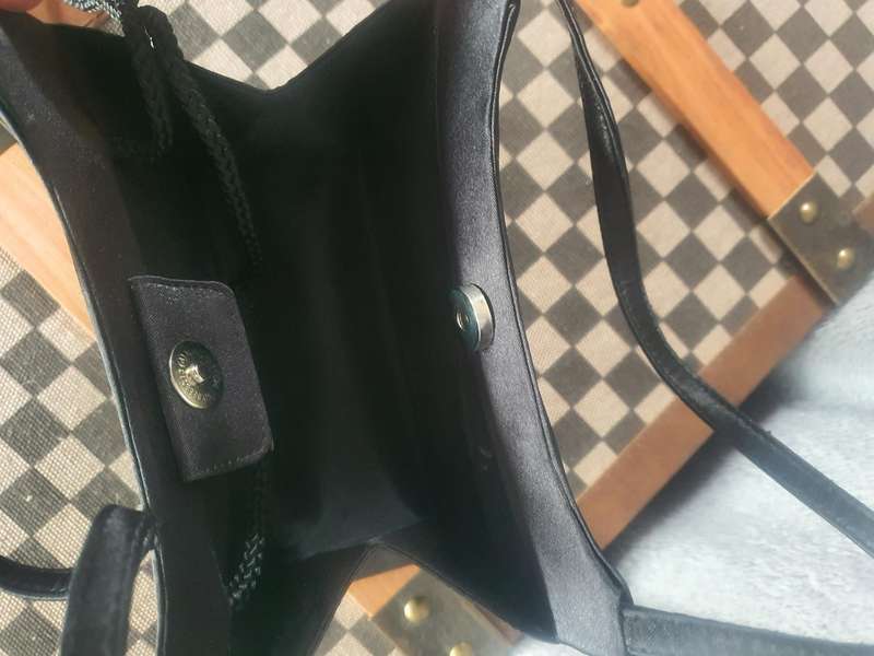 Small black evening bag