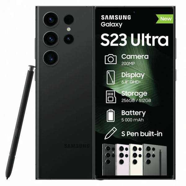 Samsung Galaxy S23 Ultra 5G 256GB Dual Sim Phantom Black New