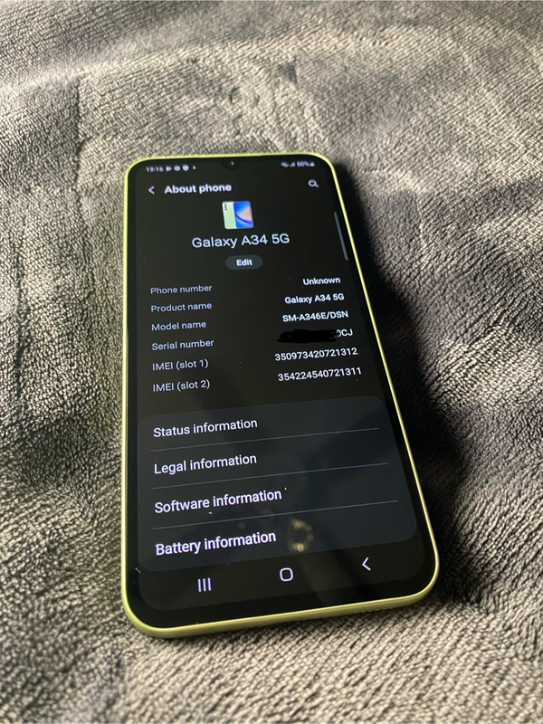 Samsung Galaxy A34 5G 128GB Dual Sim -Lime Green