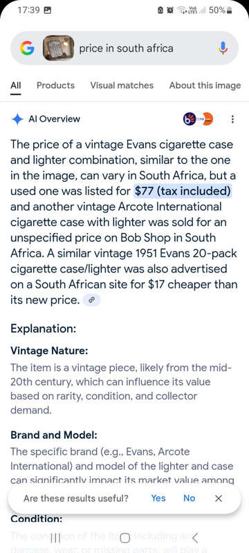Evans vintage lighter