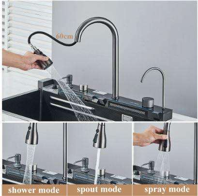 Waterfall Sink with LED