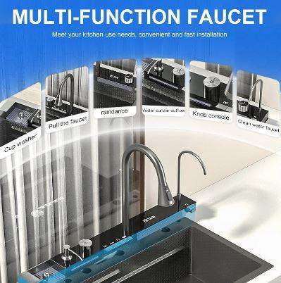 Waterfall Sink with LED