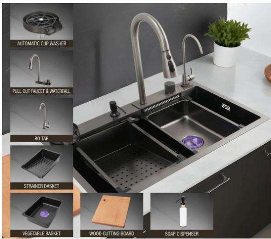HOMZ LUXURY WATERFALL SINK