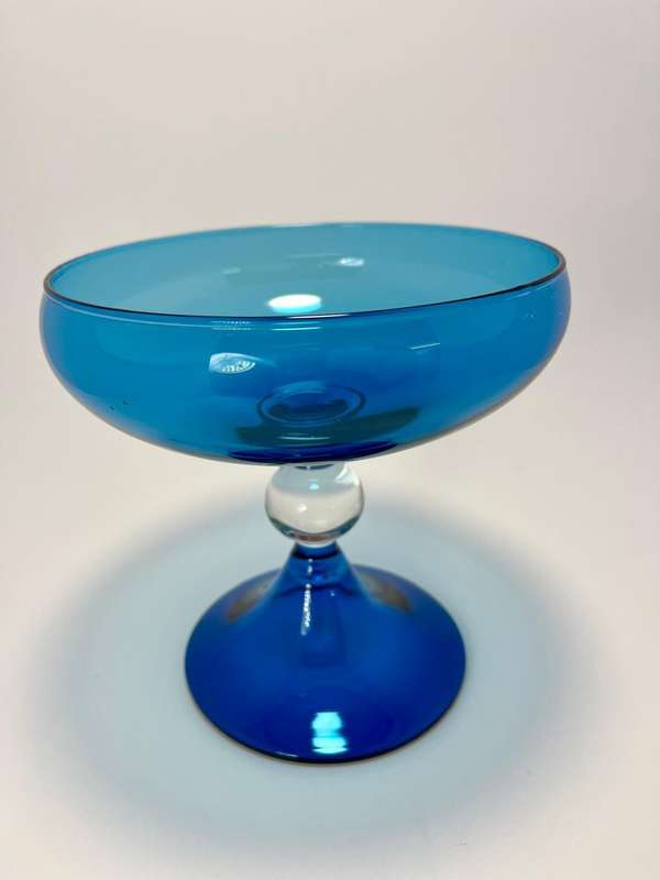 Vintage dark blue Compote vase