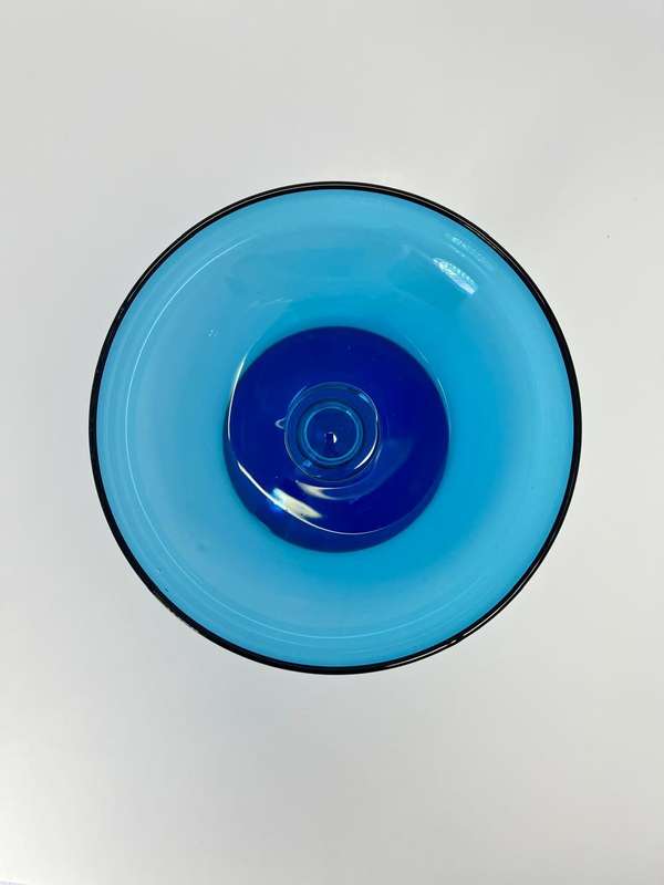 Vintage dark blue Compote vase